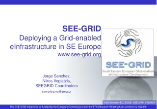 SEE-GRID Deploying a Grid-enabled eInfrastructure in SE Europe see-grid