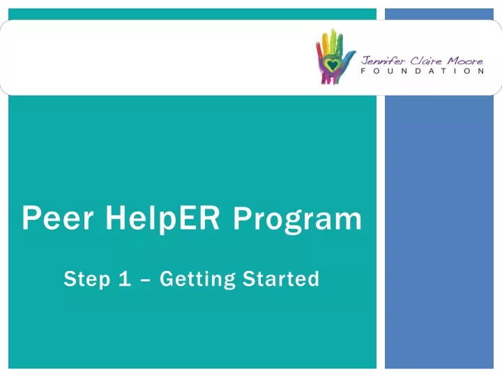 peer helper program step 1 getting started