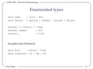 Enumerated types