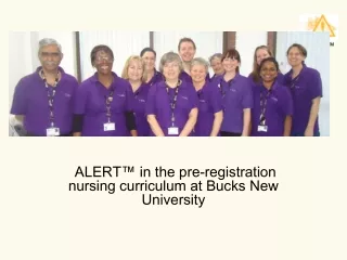 ALERT™ in the pre-registration nursing curriculum at Bucks New University