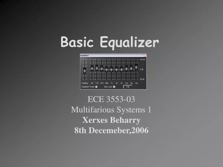 basic equalizer