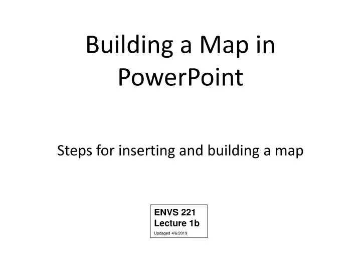 building a map in powerpoint