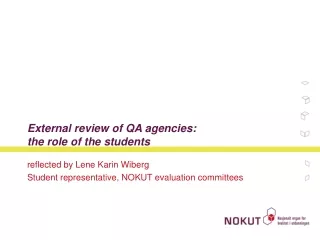 External review of QA agencies:  the role of the students