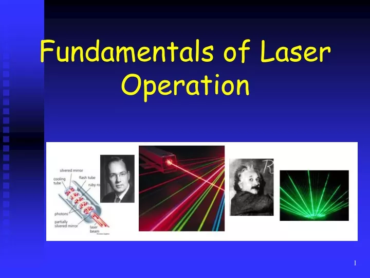fundamentals of laser operation