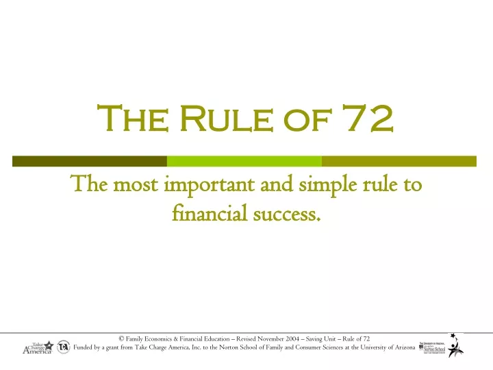 the rule of 72 the most important and simple rule to financial success