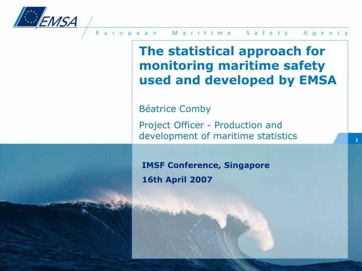 the statistical approach for monitoring maritime