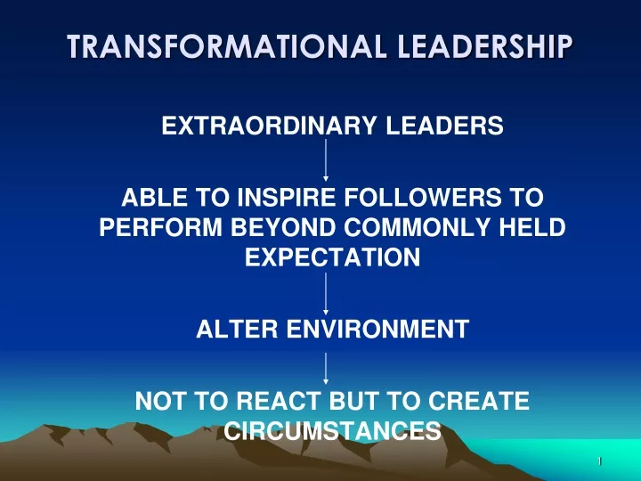 transformational leadership