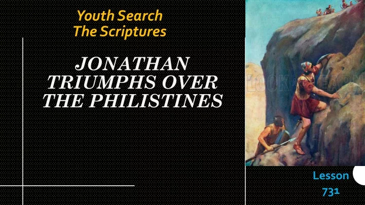 jonathan triumphs over the philistines