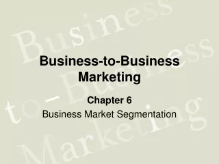 Business-to-Business Marketing