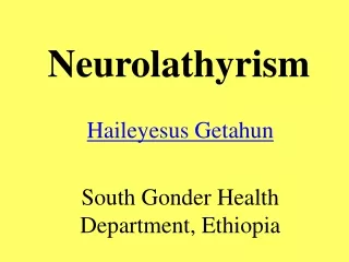 Neurolathyrism