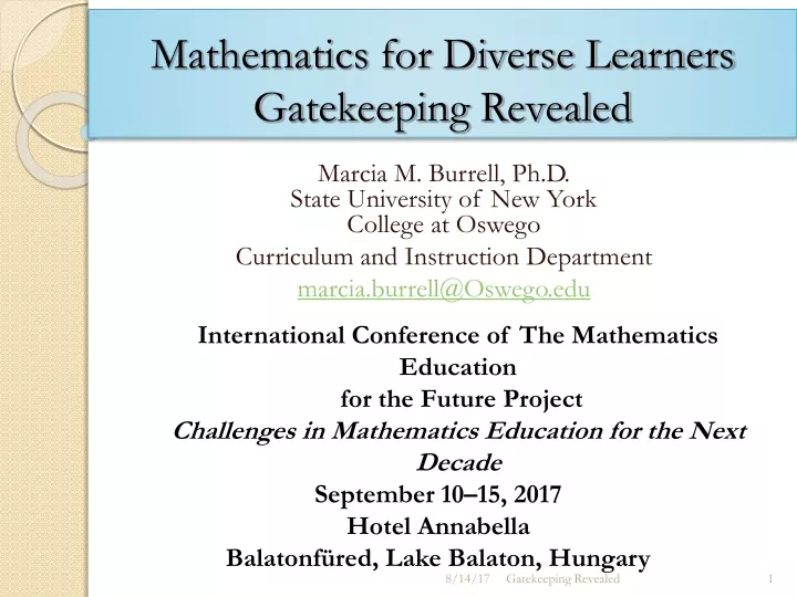 mathematics for diverse learners gatekeeping revealed