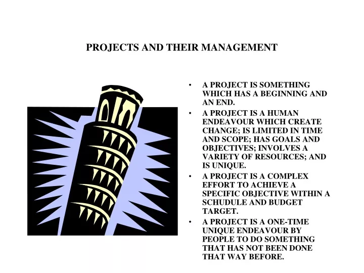 projects and their management