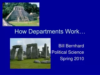 How Departments Work…
