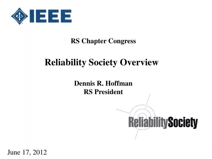 rs chapter congress reliability society overview