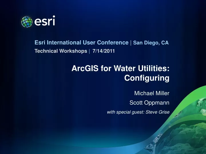 arcgis for water utilities configuring