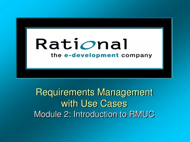 requirements management with use cases module