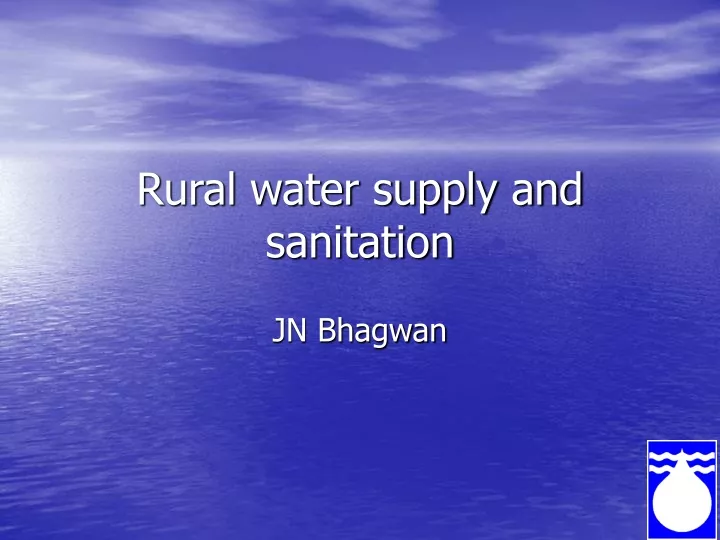 rural water supply and sanitation