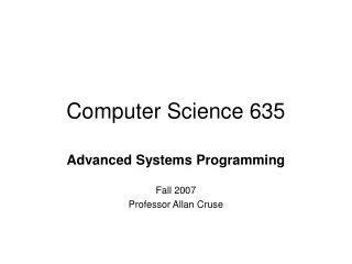 Computer Science 635