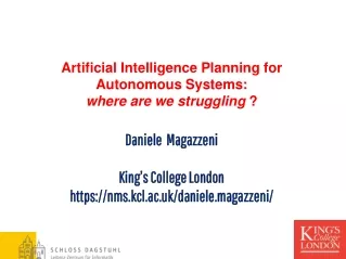 Artificial Intelligence Planning for  Autonomous Systems:  where are we struggling  ?