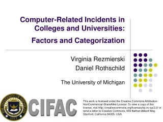 Computer-Related Incidents in Colleges and Universities: Factors and Categorization