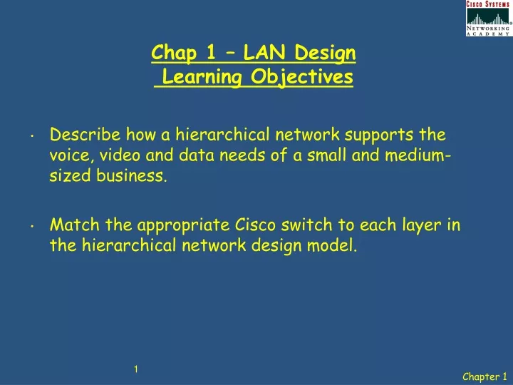 chap 1 lan design learning objectives