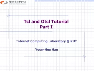 Tcl and Otcl Tutorial  Part I