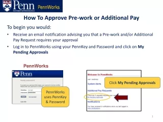 How To Approve Pre-work or Additional Pay