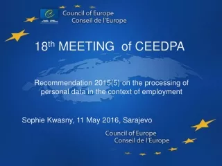 18 th  MEETING  of CEEDPA