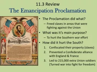 11.3 Review The Emancipation Proclamation