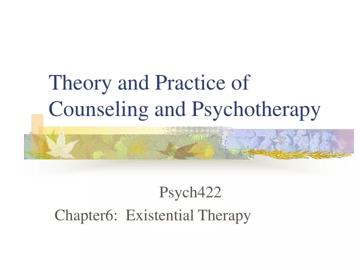 theory and practice of counseling and psychotherapy