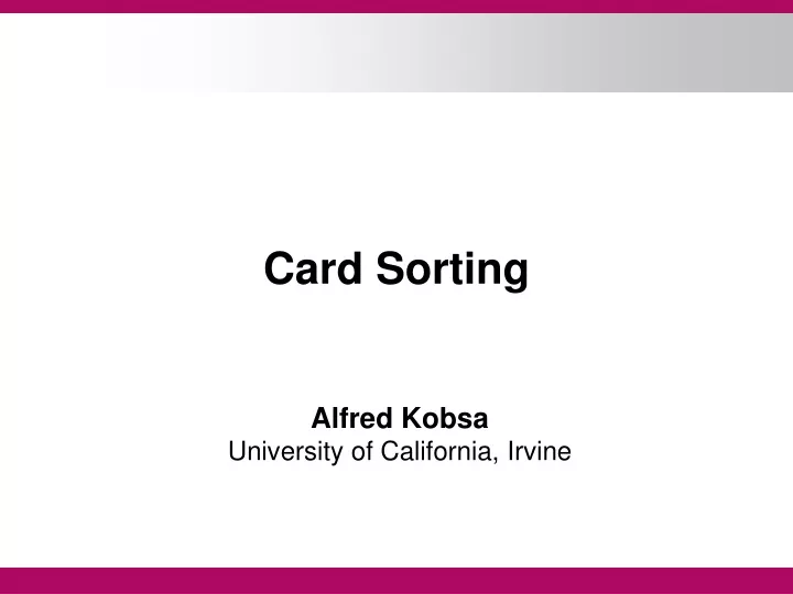 card sorting