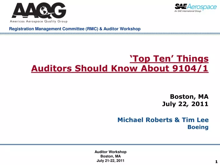 top ten things auditors should know about 9104 1