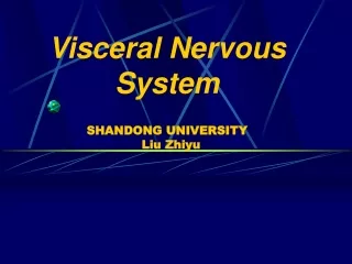 Visceral Nervous System SHANDONG UNIVERSITY   Liu Zhiyu