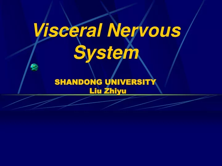 visceral nervous system shandong university liu zhiyu