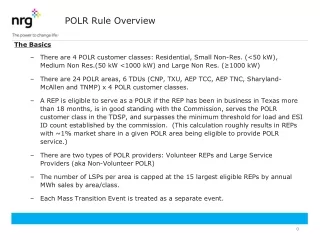 POLR Rule Overview