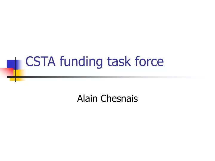 csta funding task force