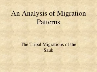 An Analysis of Migration Patterns