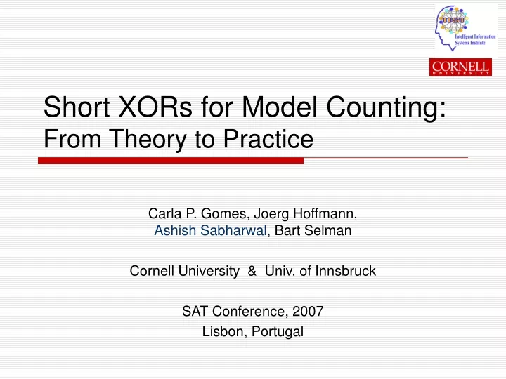 short xors for model counting from theory to practice