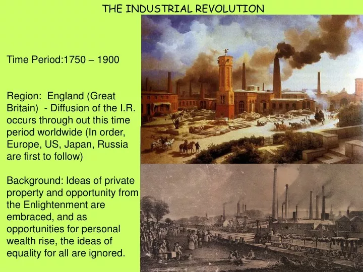 the industrial revolution