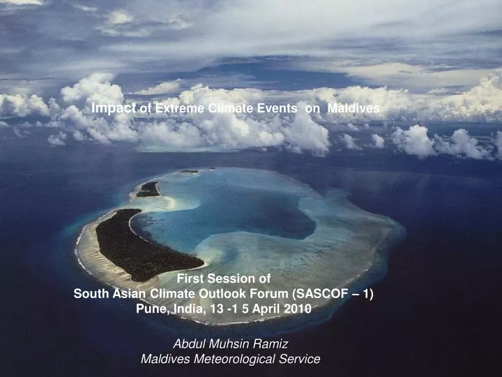 impact of extreme climate events on maldives