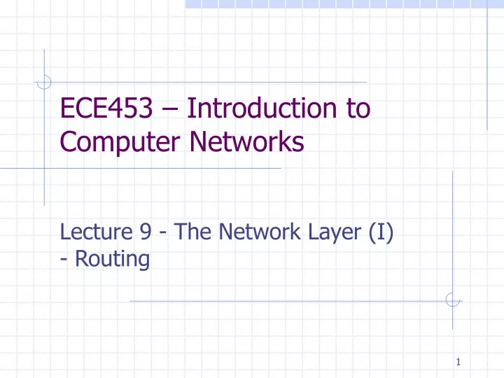 ece453 introduction to computer networks