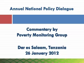 Annual National Policy Dialogue