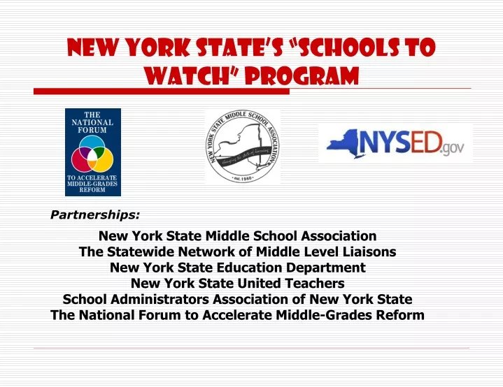 new york state s schools to watch program
