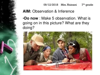 AIM:  Observation &amp; Inference