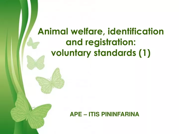 animal welfare identification and registration