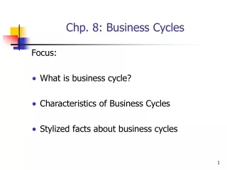 Chp. 8: Business Cycles