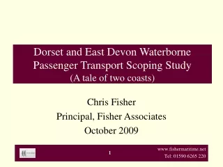Dorset and East Devon Waterborne Passenger Transport Scoping Study (A tale of two coasts)