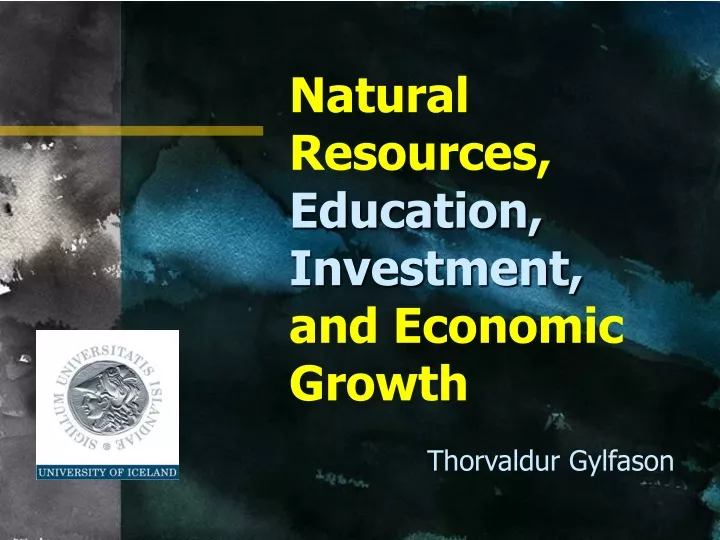 natural resources education investment