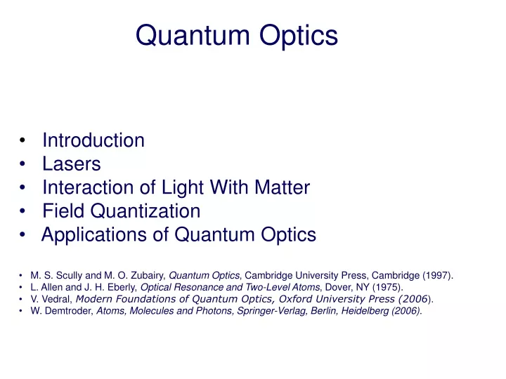 quantum optics