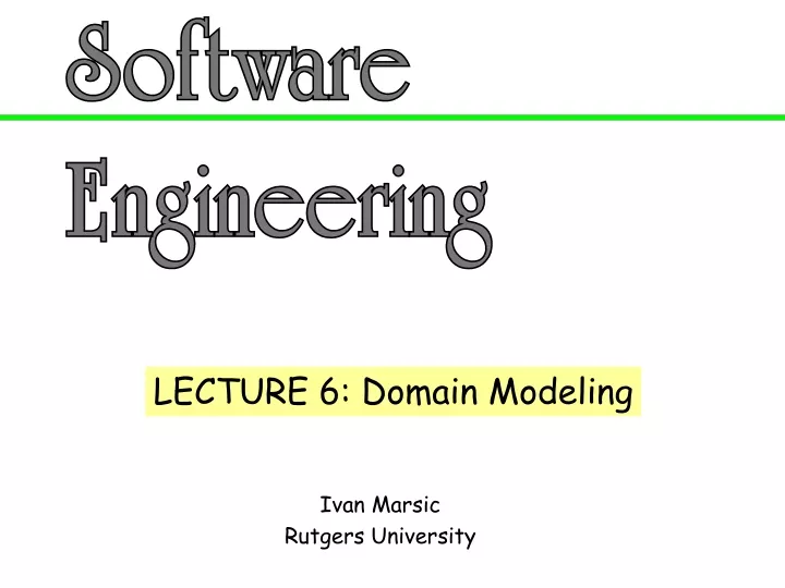 lecture 6 domain modeling
